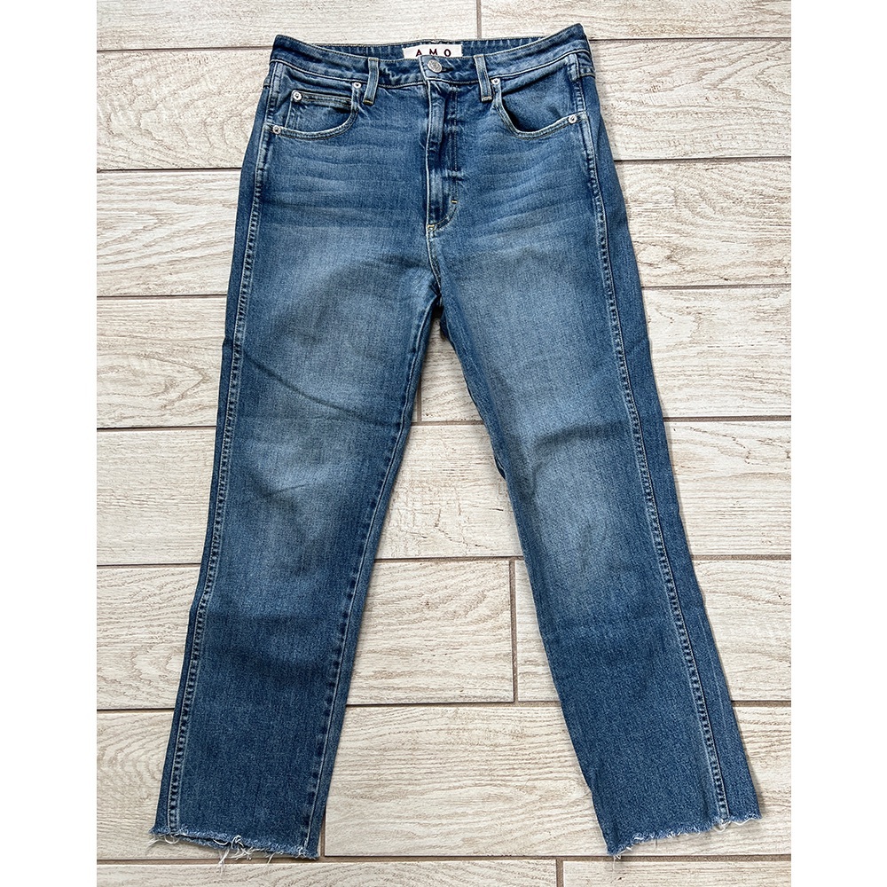 AMO Chloe Crop Jeans with raw hem | size 29